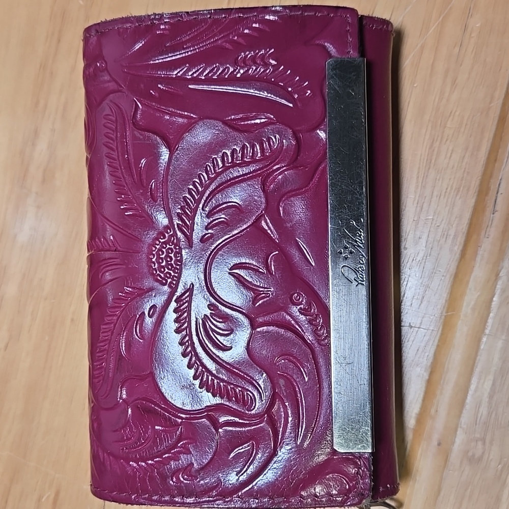 PATRICIA NASH Cametti Wallet Tooled Leather Floral Trifold